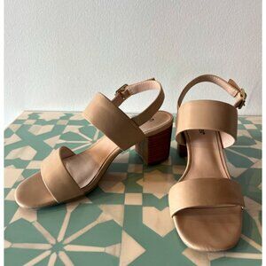 Tan heeled sandal, Size 36